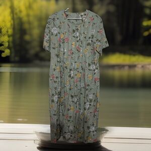 VTG 90S Beautiful J.B.S. LTD Women's Floral Pleated SunDress Cottagecore Boho 14